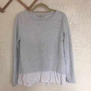 Loft lightweight knit sweater with layered detail